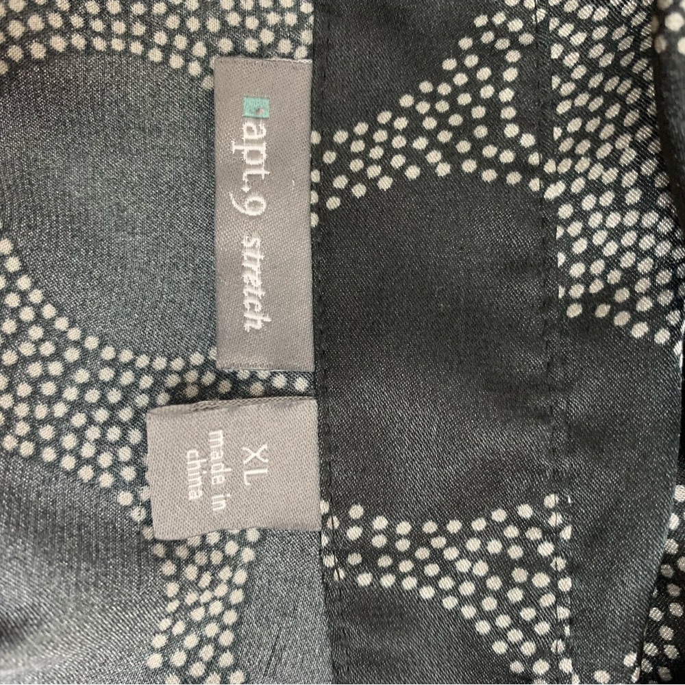Apt 9 Satiny Polka Dot Fitted Dress shirt Blouse, Size XL - Picture 4 of 5